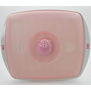Joie Oink Oink Pig Piggy Microwave Bacon Tray with Lid Pink White Novelty